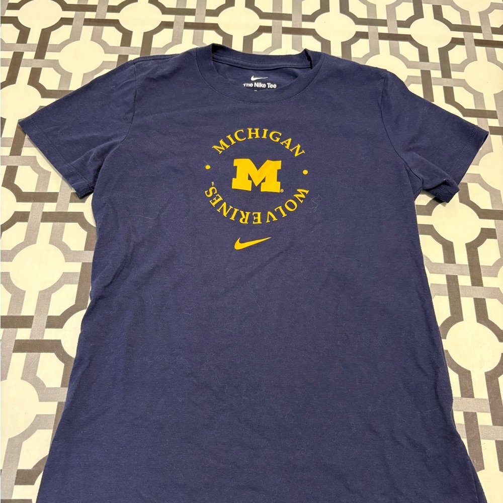 Nike Navy Blue University of Michigan T Shit